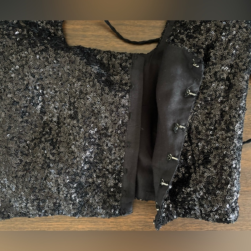 Black Sequin Lehenga - Picture 8 of 14